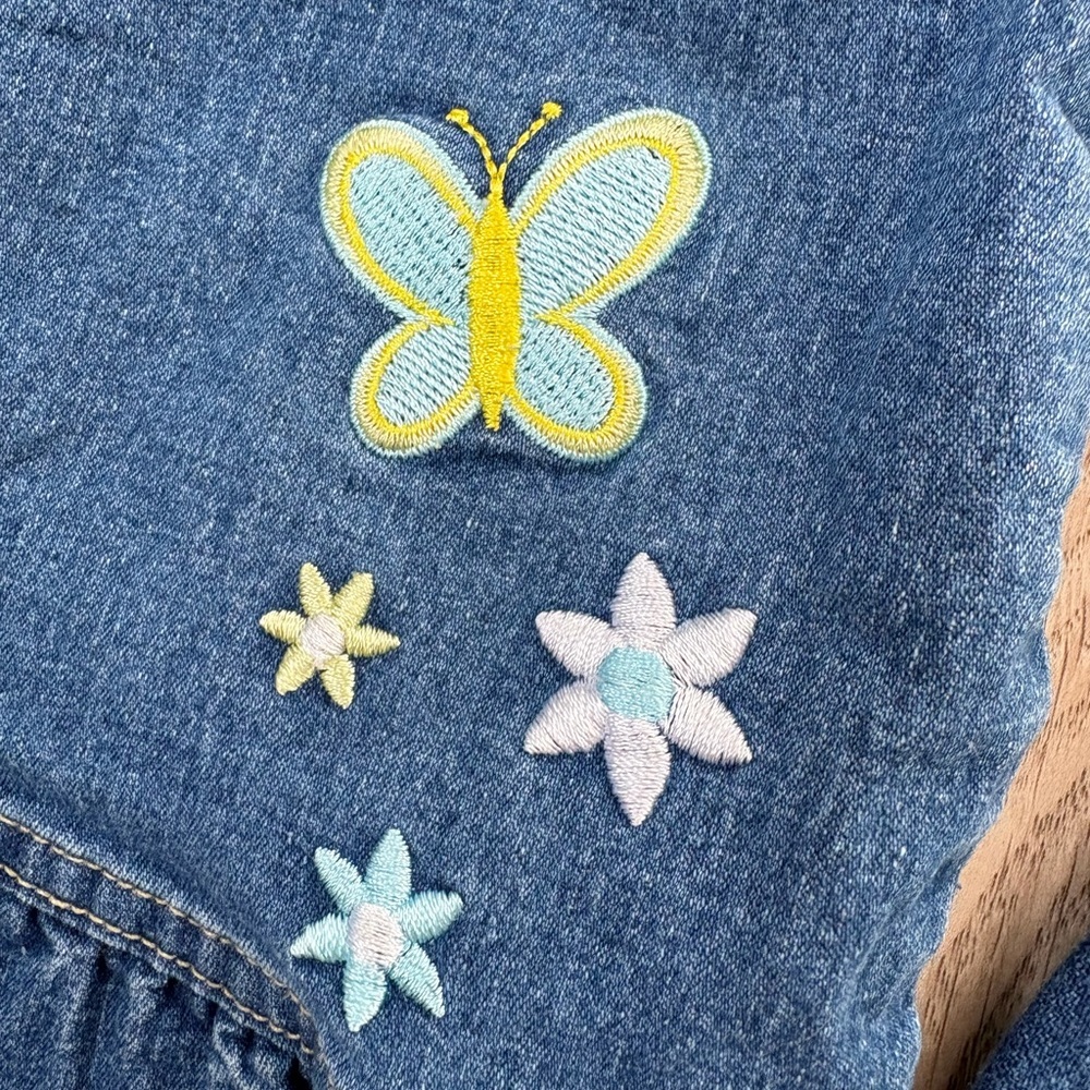 Girls 3T Denim Skirt Bundle Embroidered Flowers Cute Spring Summer - Picture 6 of 7